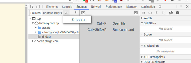 Keeping code snippets handy in Chrome DevTool