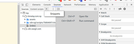 Keeping code snippets handy in Chrome DevTool